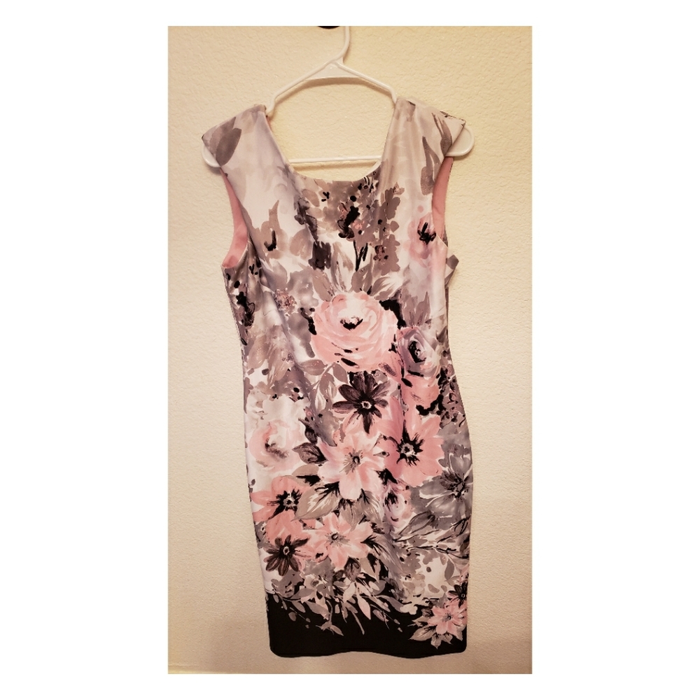 Fitted Floral Midi Dress